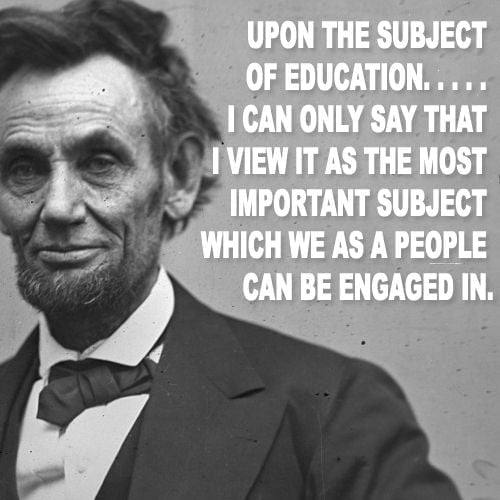 best abraham lincoln education quotes