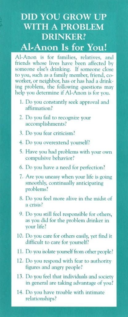 best al anon 20 questions