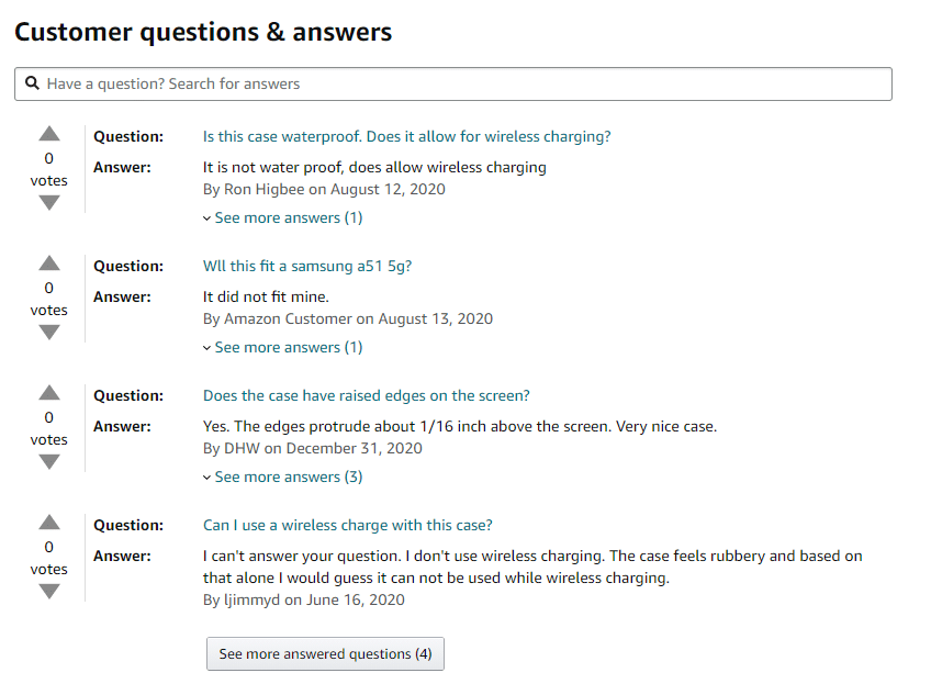 best amazon product questions