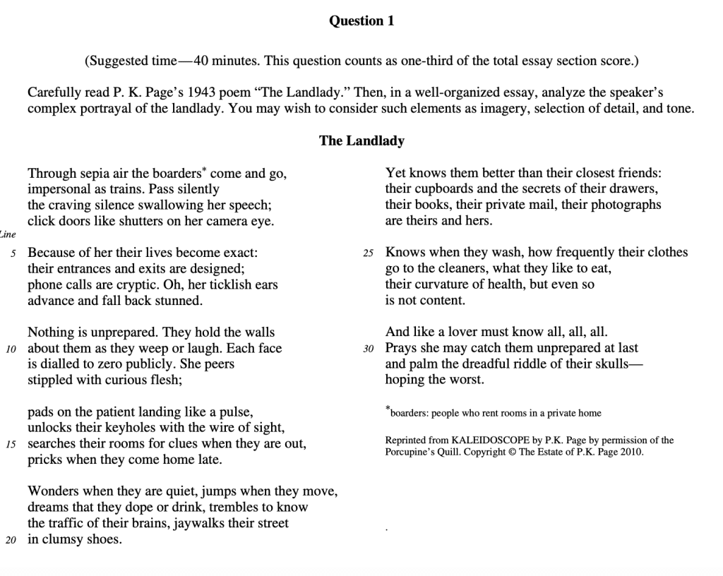 best ap lit questions