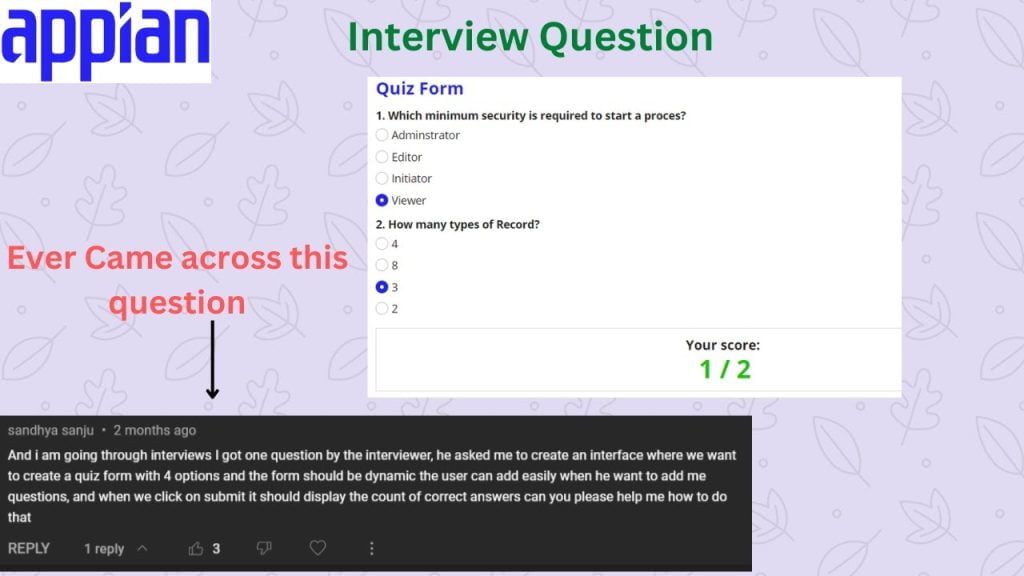 best appian interview questions