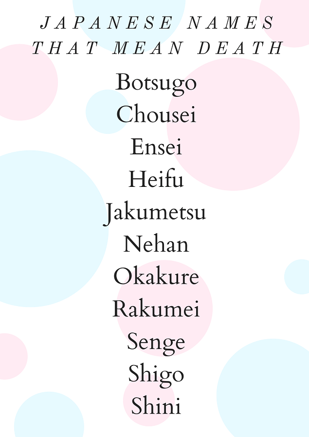 best japanese name for death