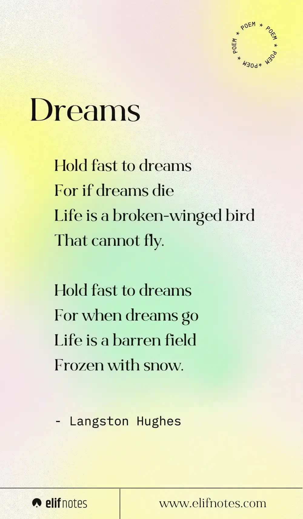 best langston hughes most poems