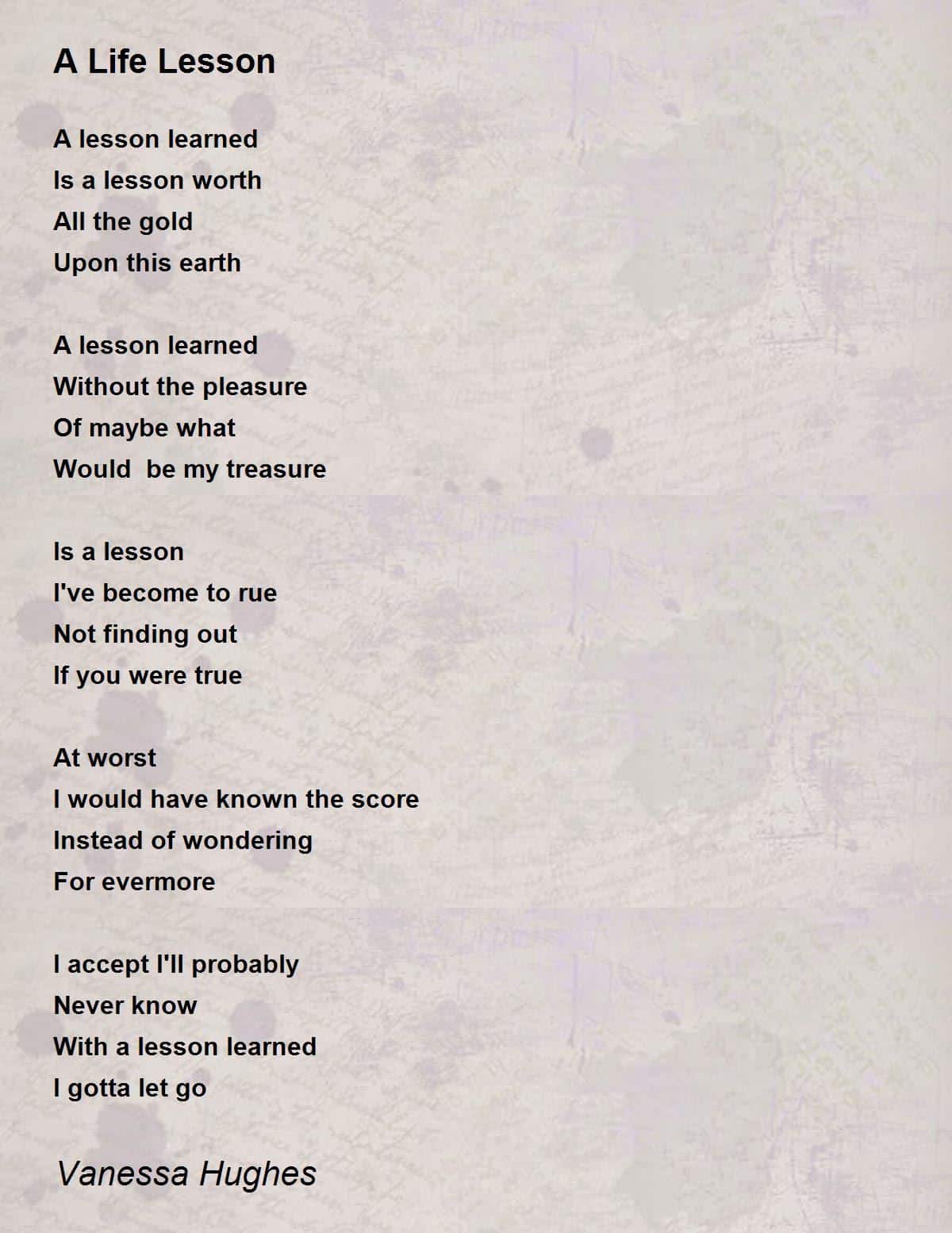 best life lessons poems