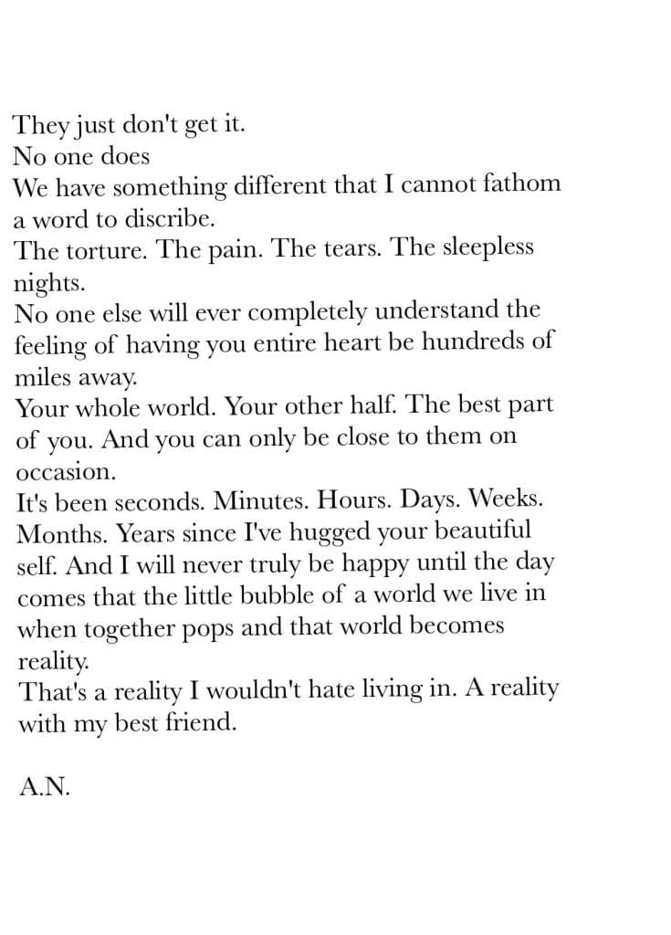 best long distance friendship poems