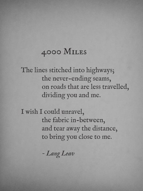 best long distance poems for him