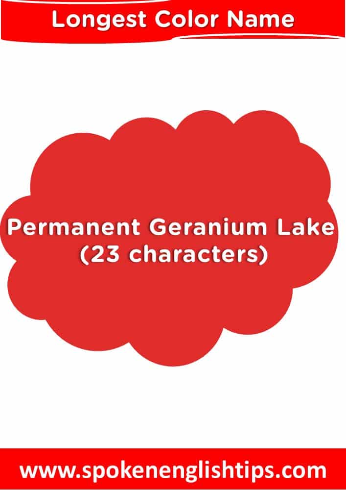 best longest name for a color