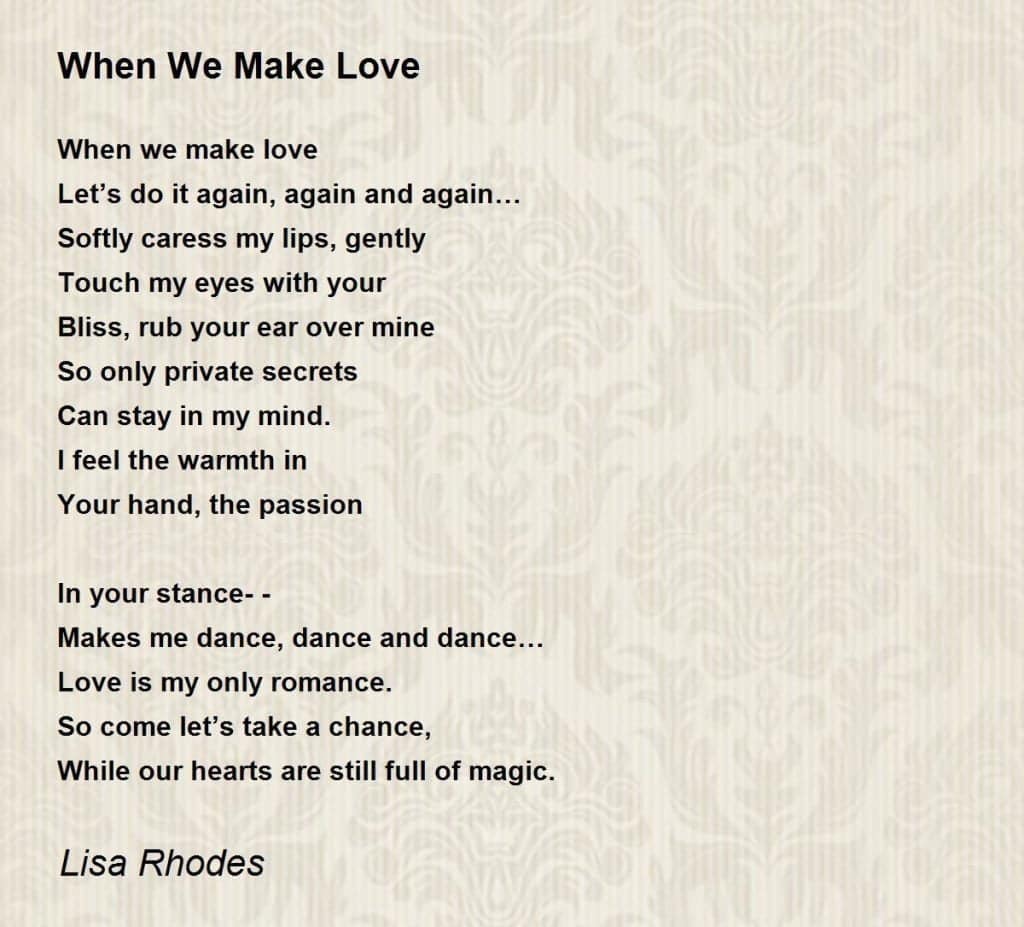 best makin love poems