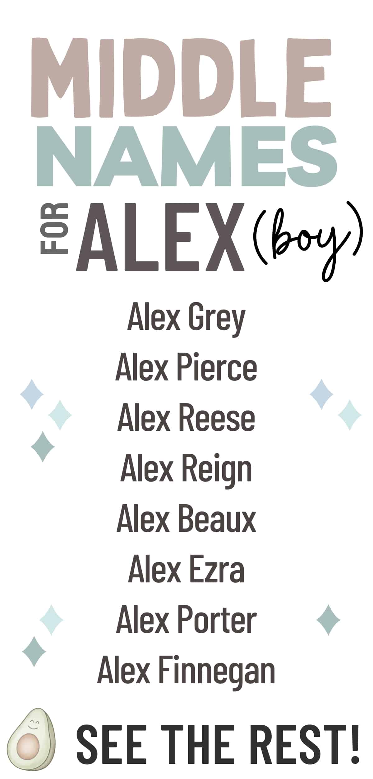 best middle name for alex
