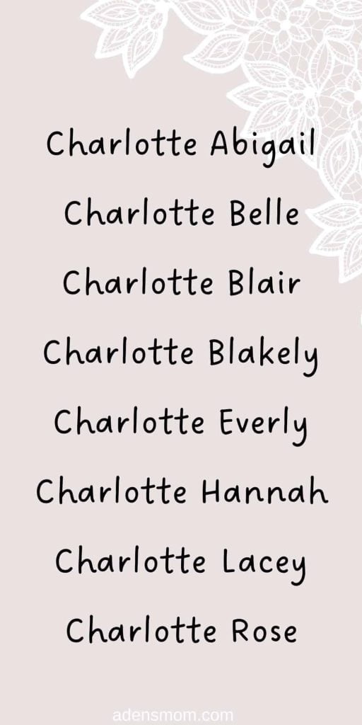 best middle name for charlotte