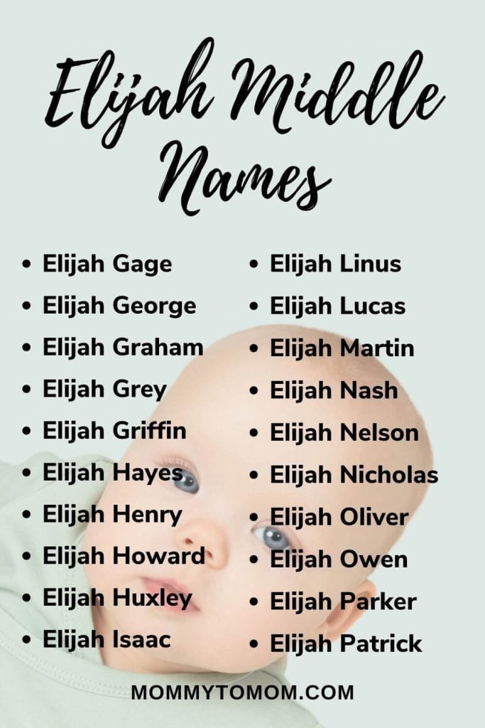 best middle name for elijah