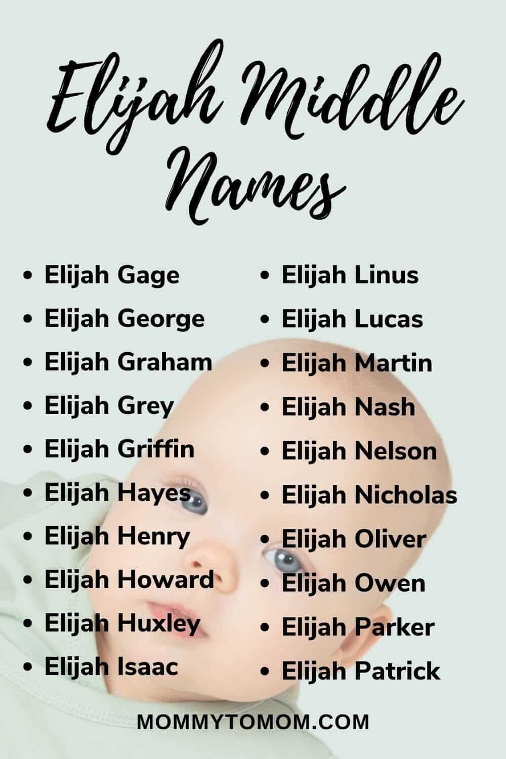 best middle name for elijah