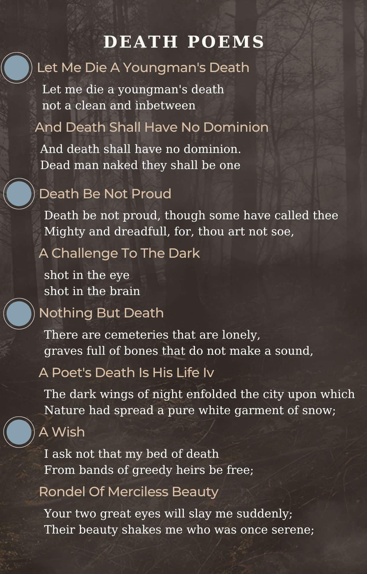 best modern poems about death