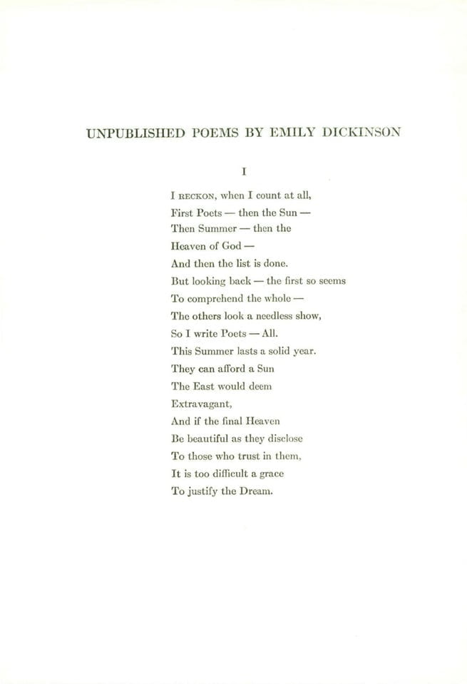 best most emily dickinson poems