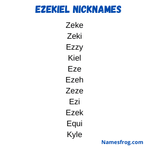best nickname for ezekiel