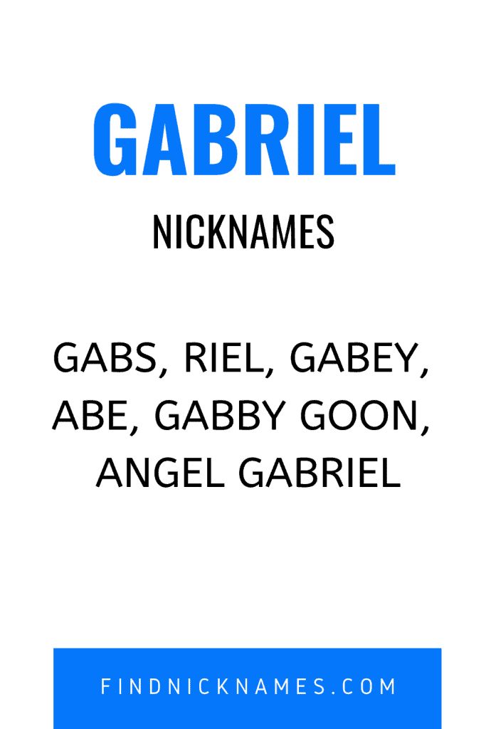 best nickname for gabriel