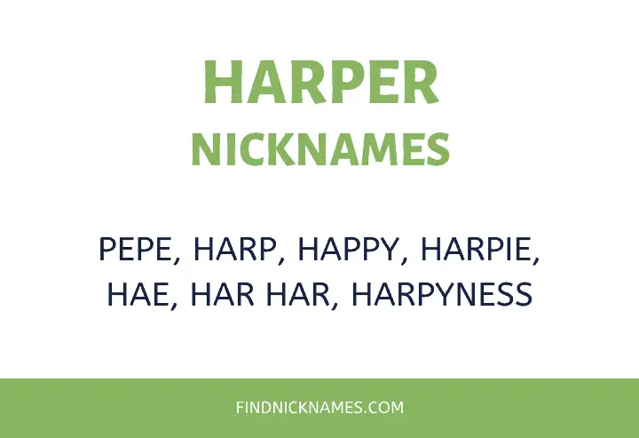 best nickname for harper