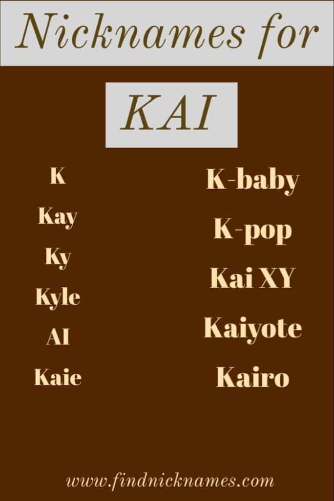 best nickname for kai