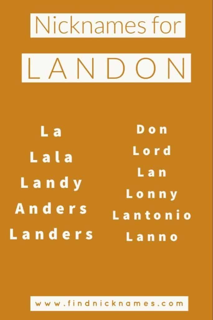 best nickname for landon