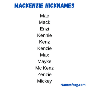 best nickname for mackenzie