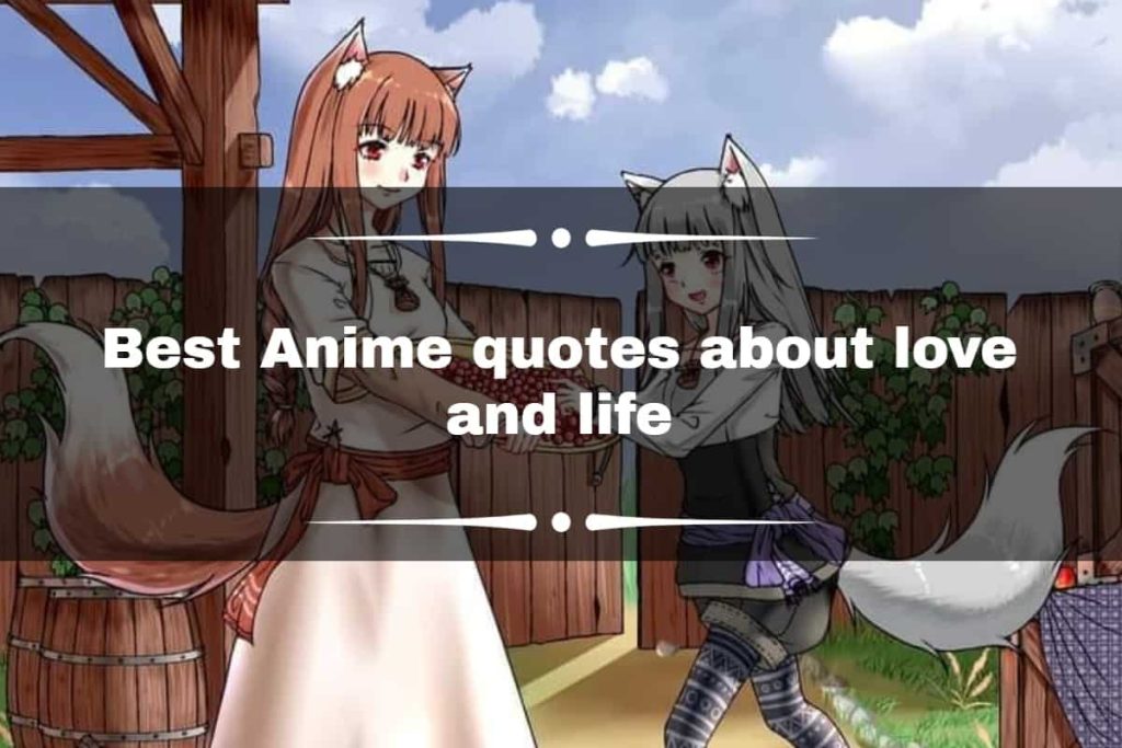 best anime love quotes short