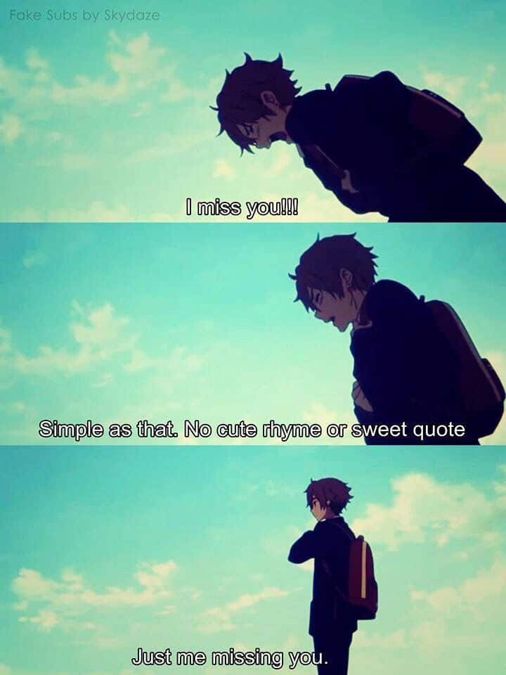 best anime miss you quotes