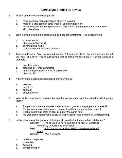 best are exam sample questions