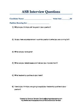 best asb interview questions