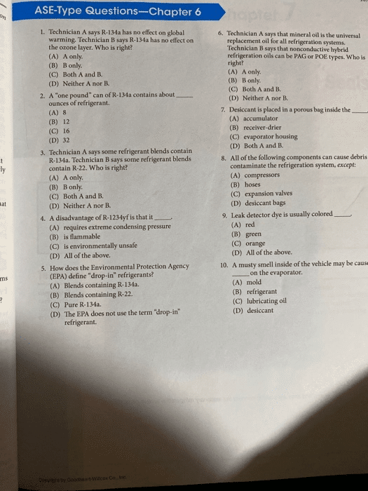 best ase type questions answers