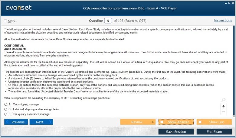 best asq cqa exam questions