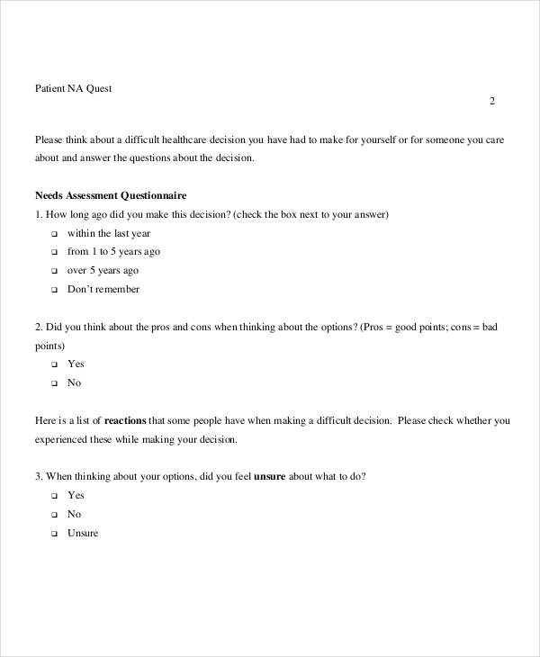 best assessment questions examples