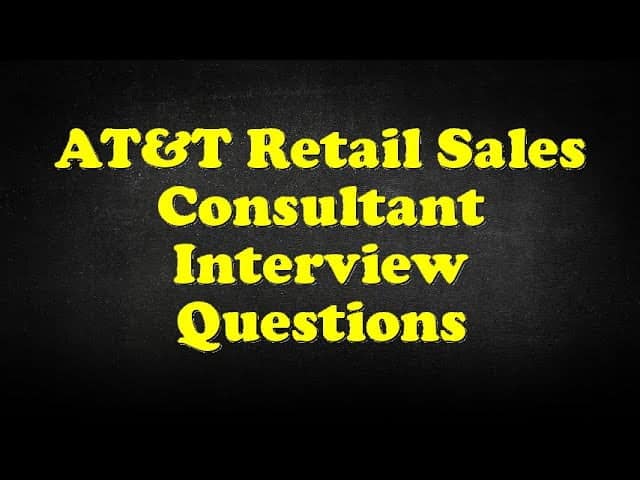 best att retail sales consultant interview questions