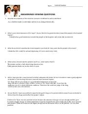 best awakenings viewing questions answer key