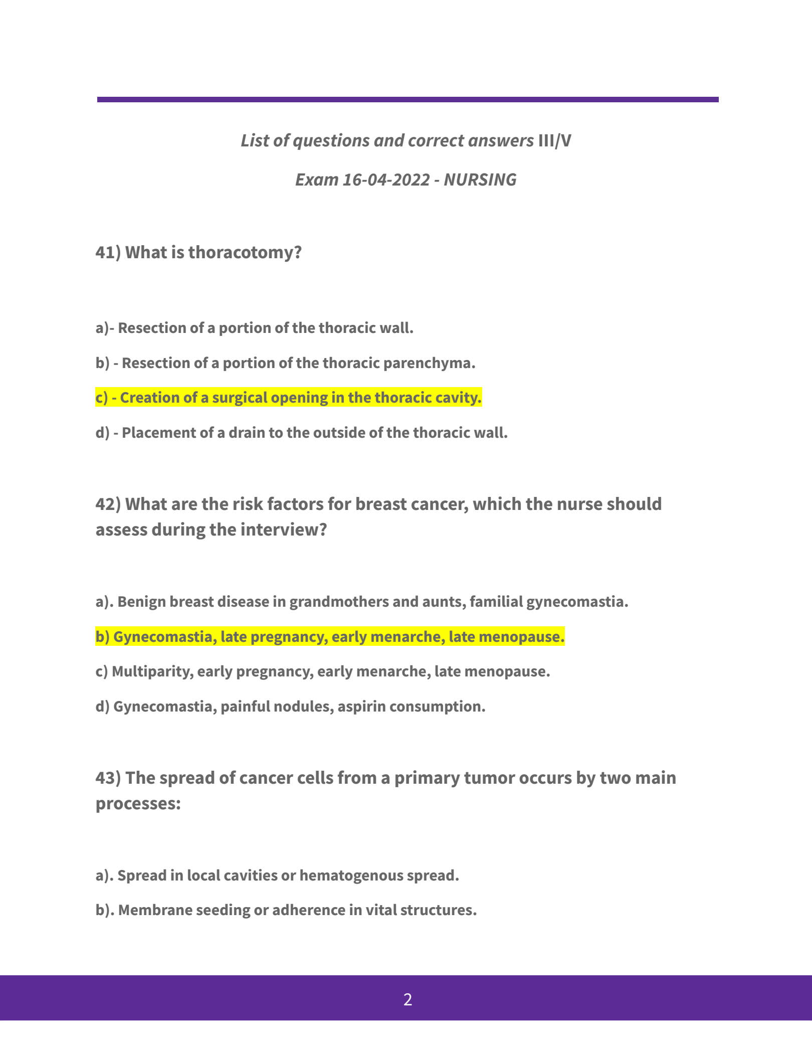 best basic nursing questions