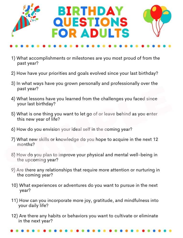 best birthday reflection questions
