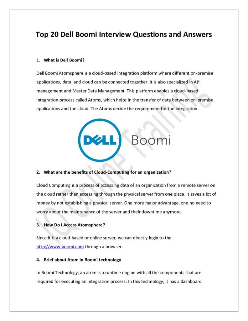 best boomi interview questions
