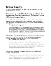 best brain candy questions and answers