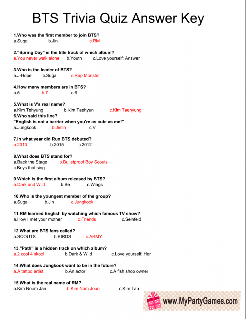 best bts trivia questions