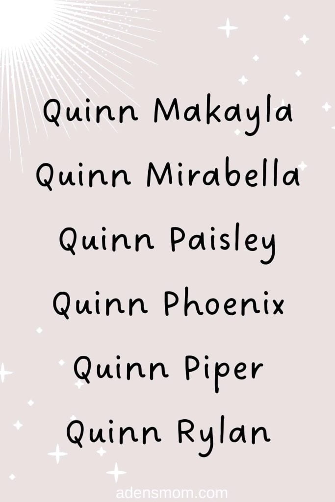 best middle name for female quinn