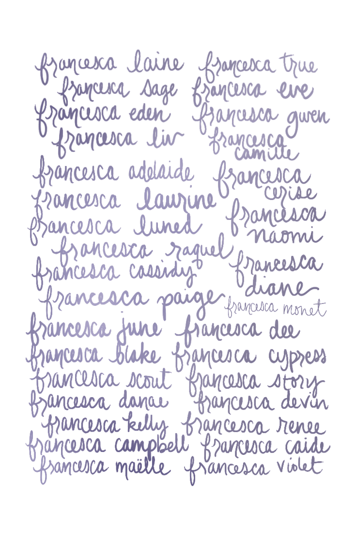 best middle name for francesca