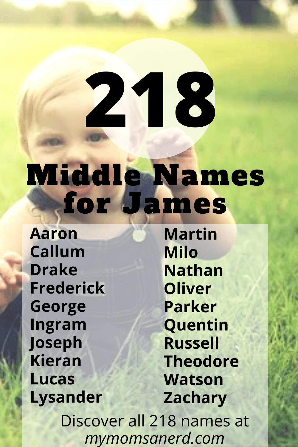 best middle name for james