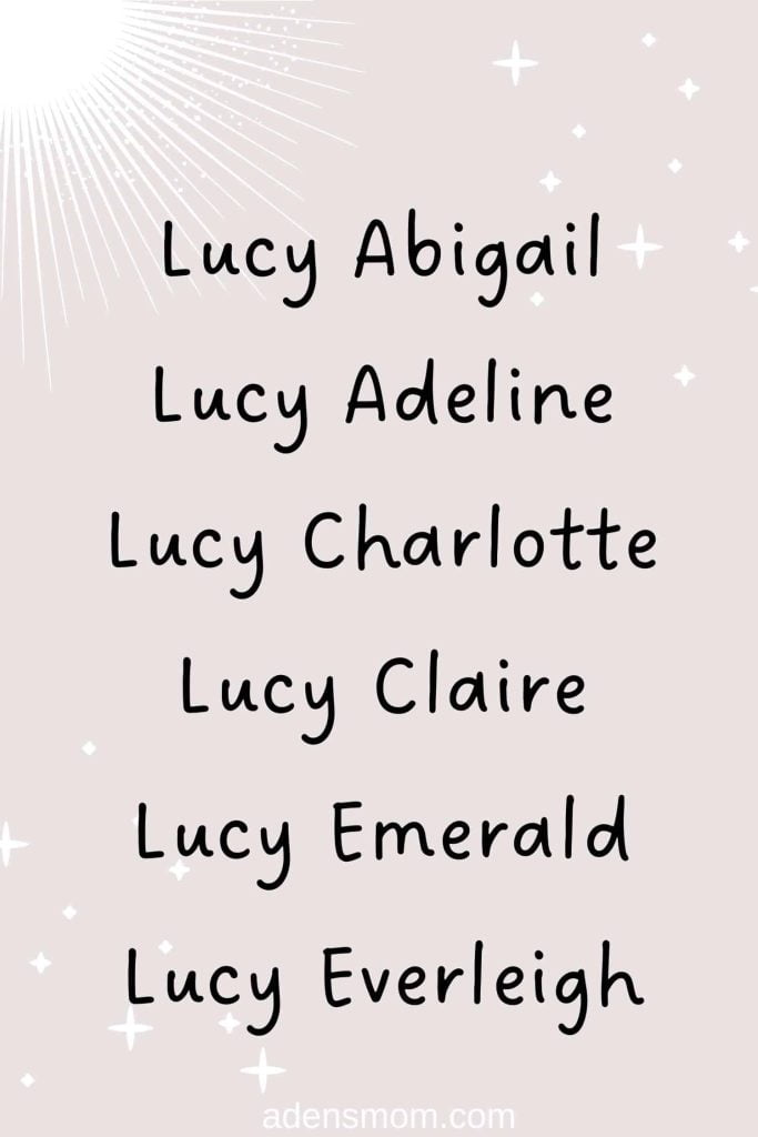best middle name for lucia