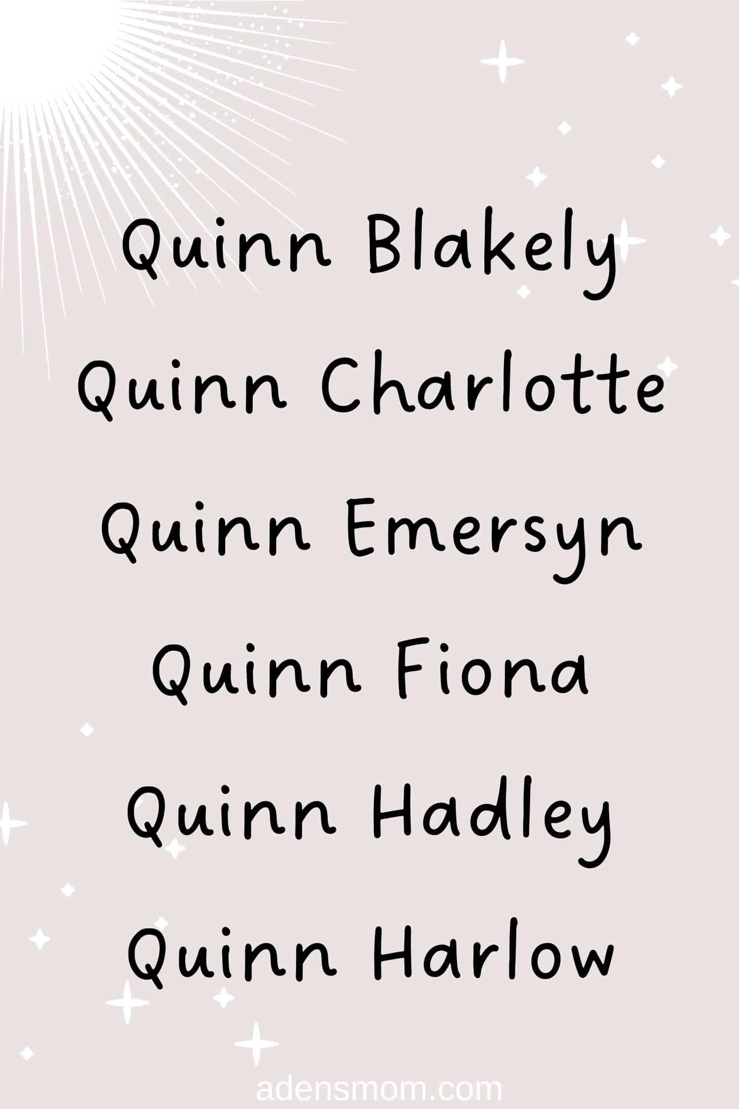 best middle name for quinn