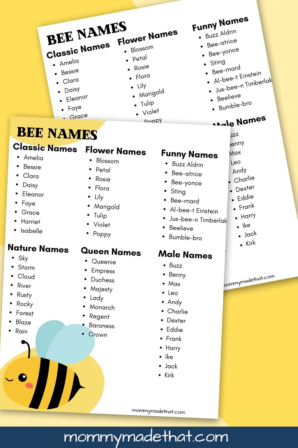best name for a bee