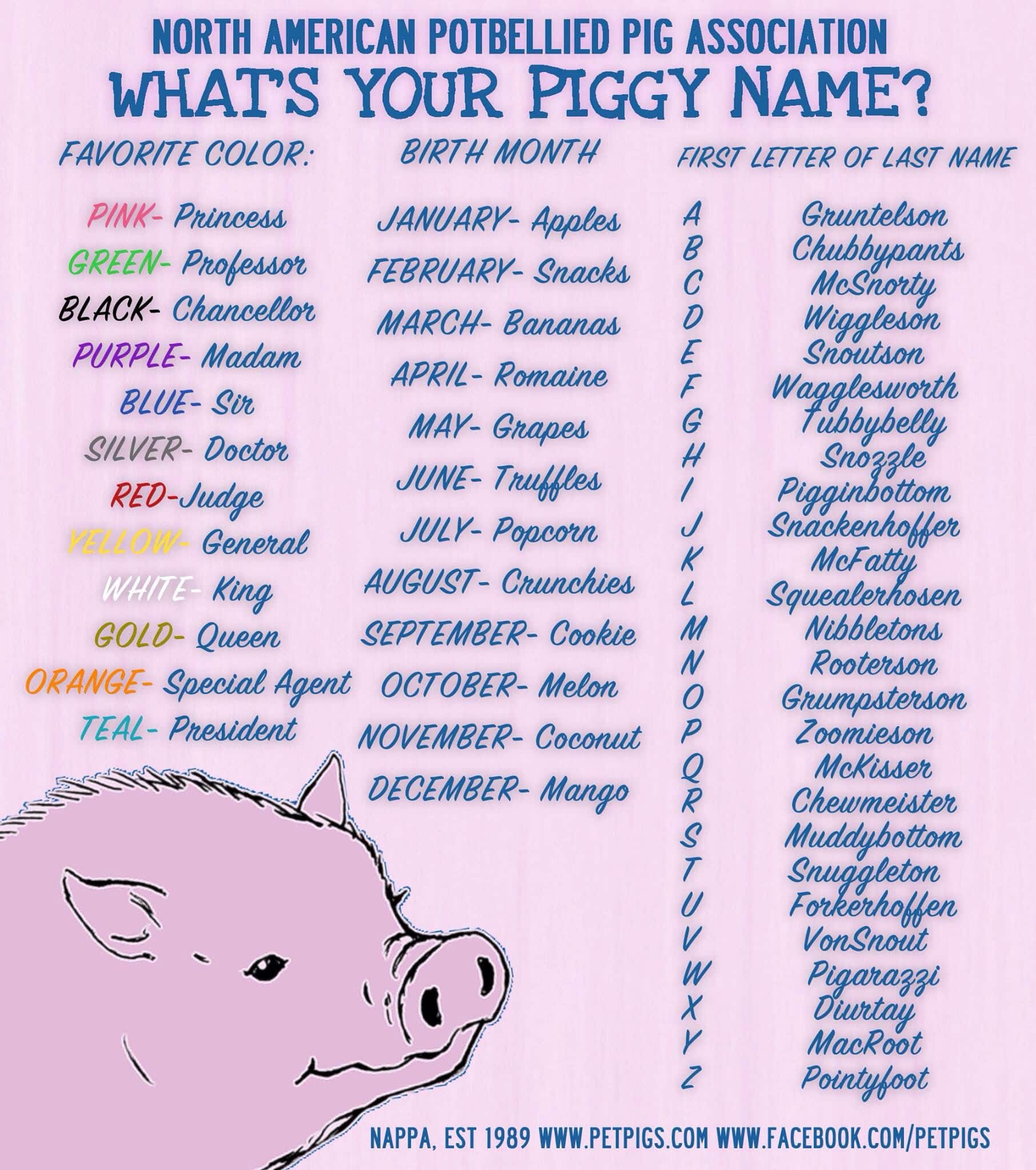 best name for a pig