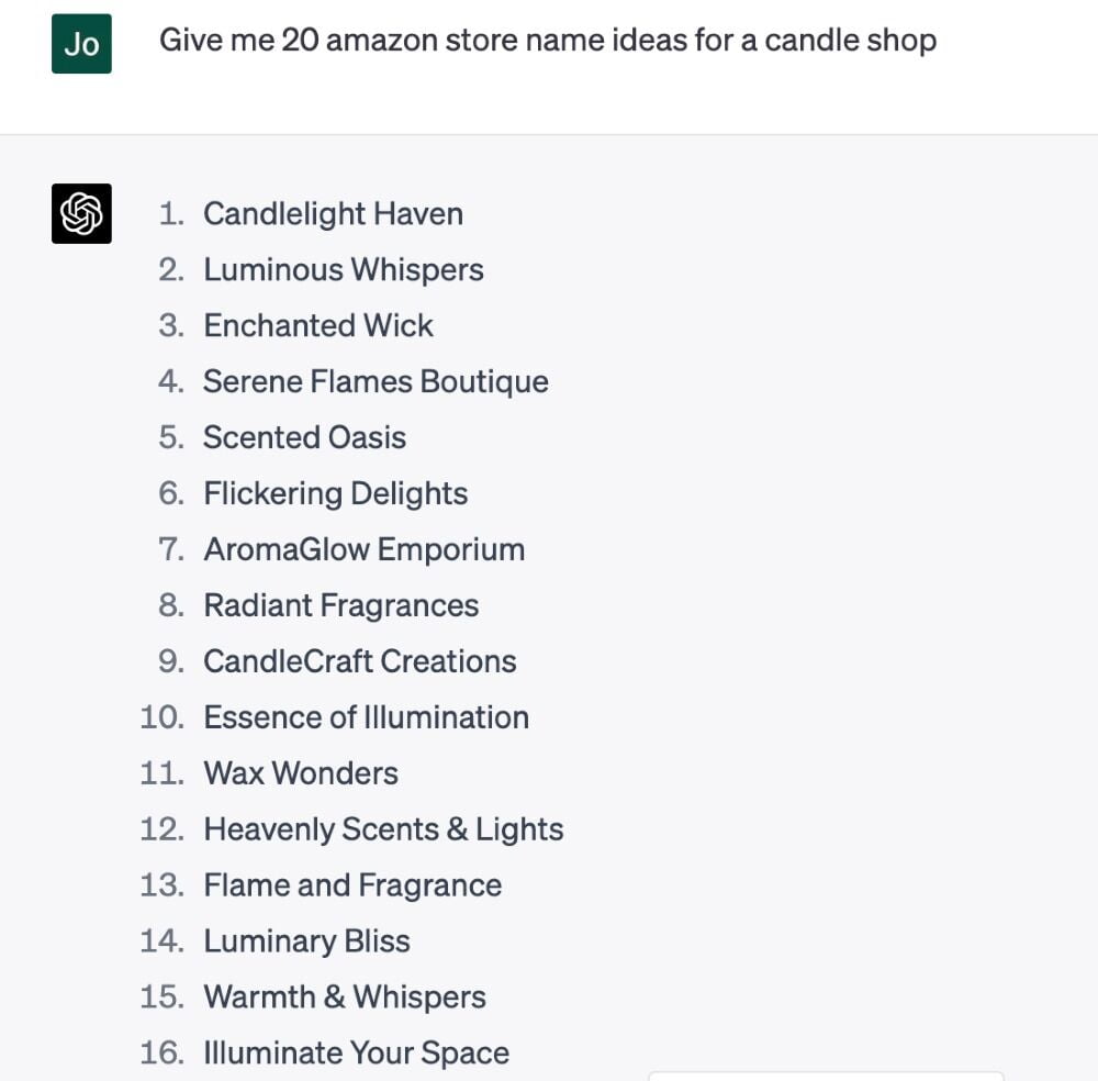 best name for amazon store