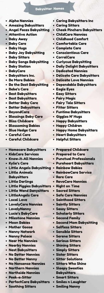 best name for babysitter