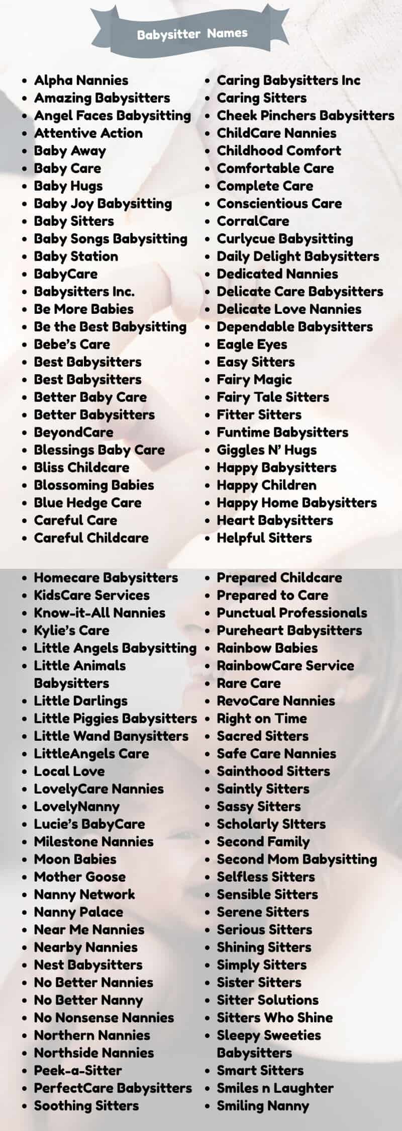 best name for babysitter
