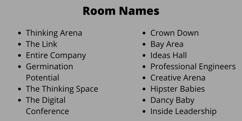 best name for bedroom