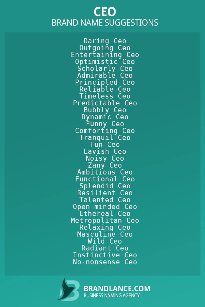 best name for ceo